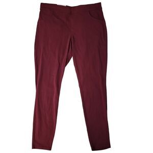 Utopia By HUE High Rise Comfort Waistband Full Length Denim Legging - Zinfandel